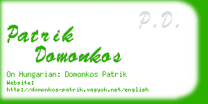 patrik domonkos business card